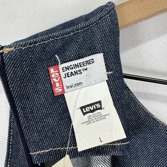 Vtg Levis Dress Womens Large Blue Engineered Dark Denim Y2K 1999 Cool Western - Picture 9 of 16